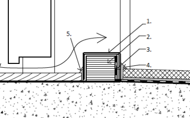Structural drawing, stainless steel threshold