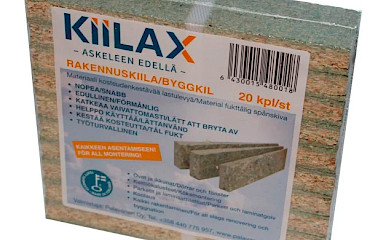 Kiilax-rakennuskiilat kätevässä kuluttajapakkauksessa.