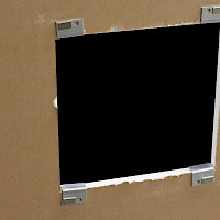 inspection hatch with magnetic fixings