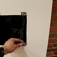 sound insulated (db) inspection hatch with magnetic fixings